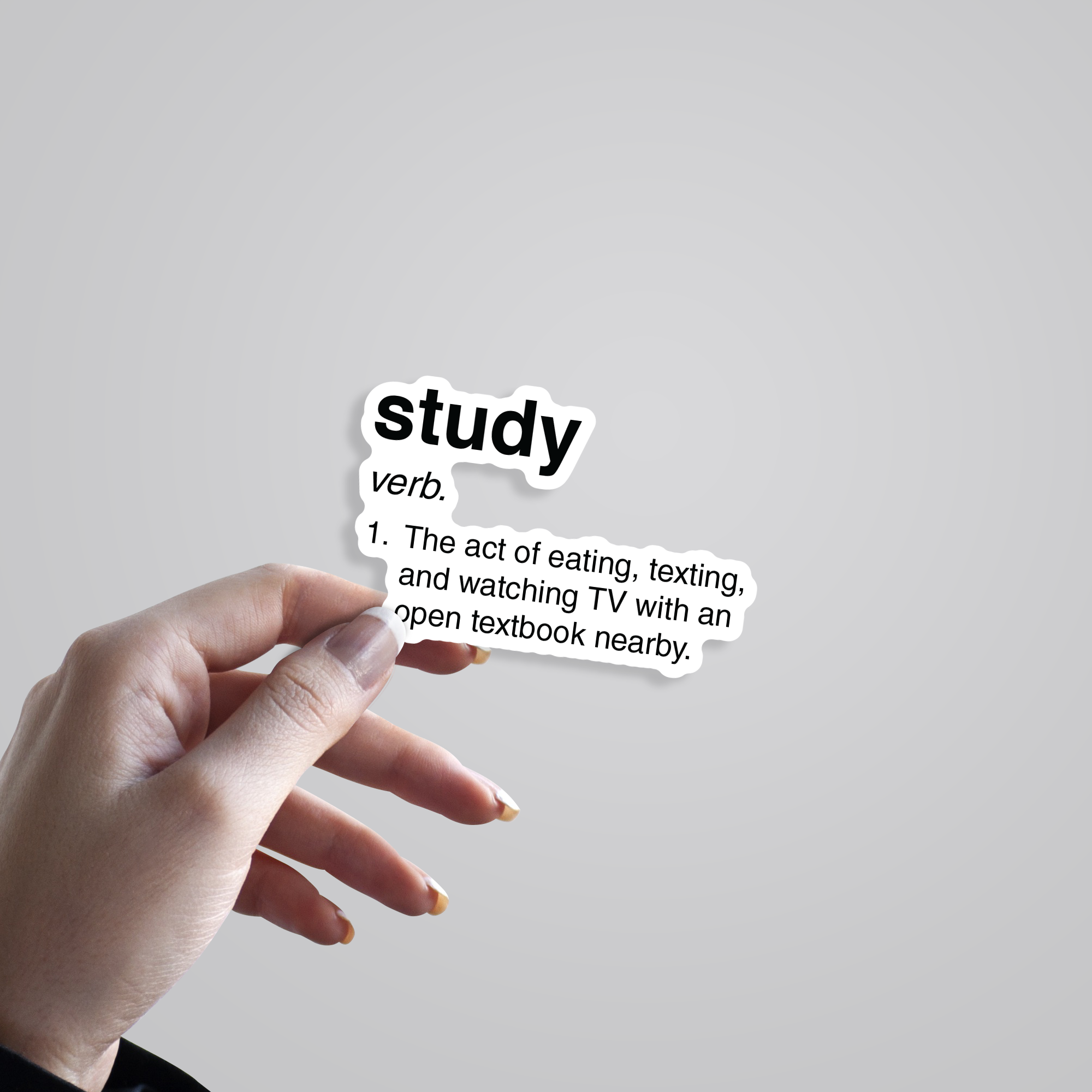 Fomo Store Stickers Witty Study: The Act of Eating, Texting