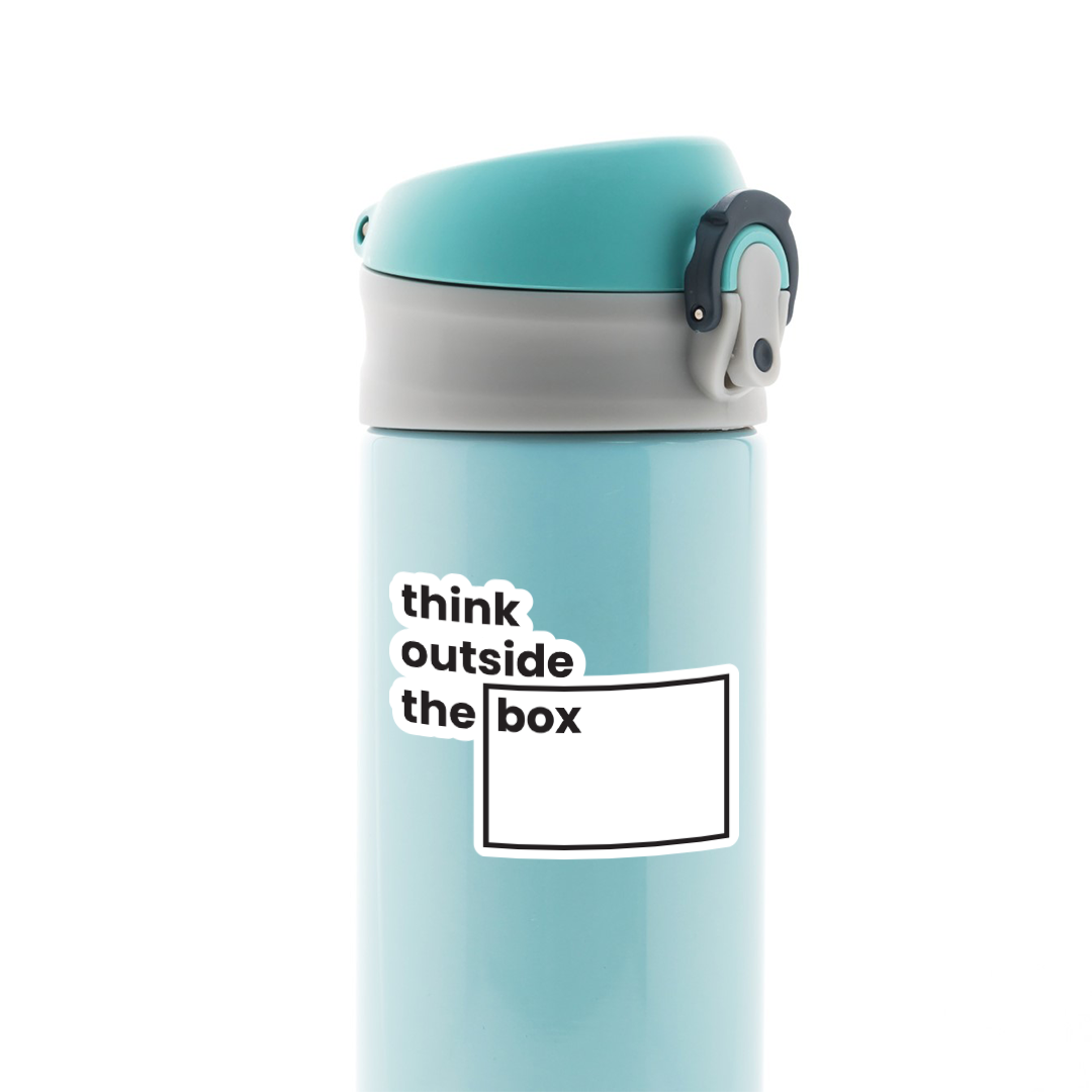 Think Outside the Box Witty Stickers