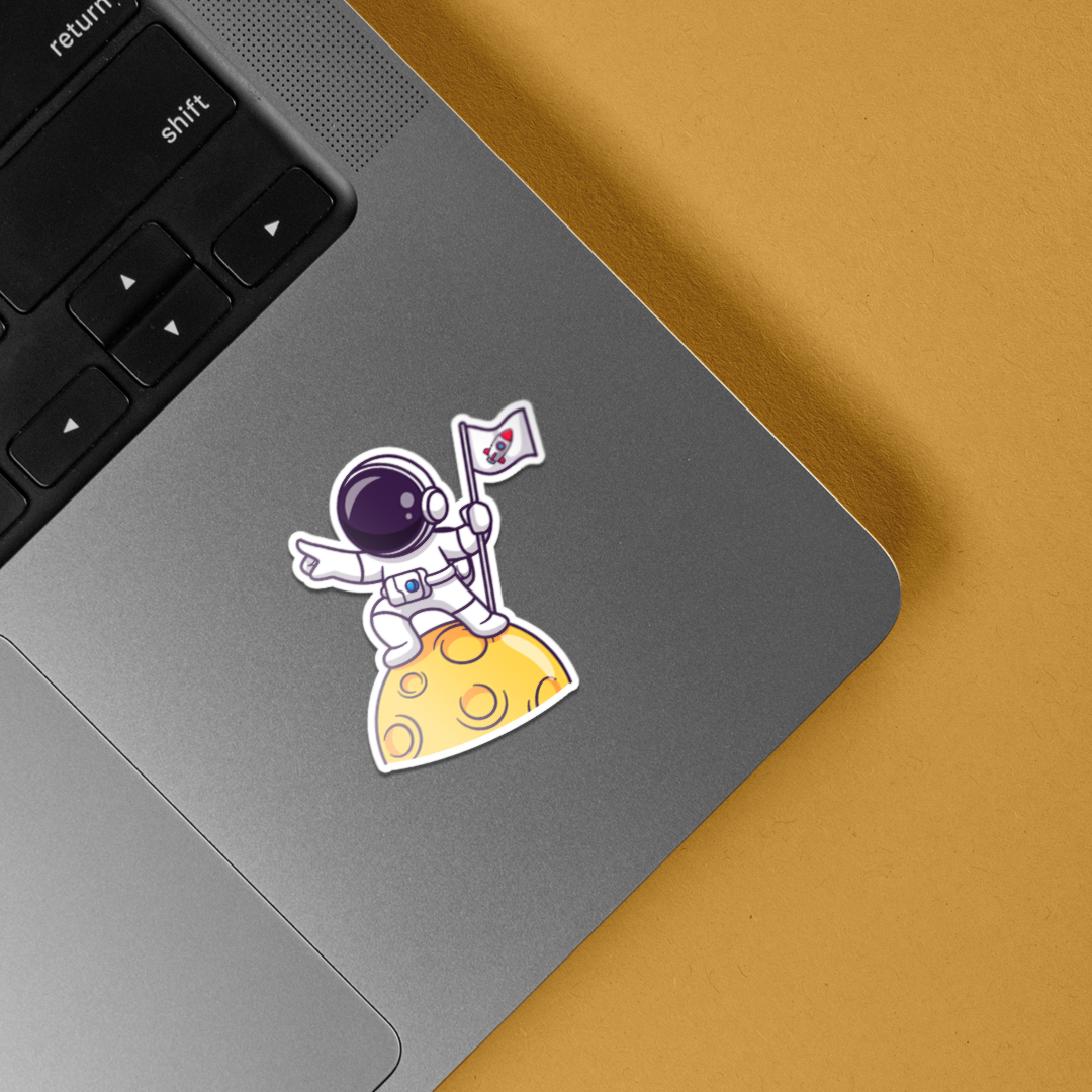 Astronaut with Flag Casual Stickers