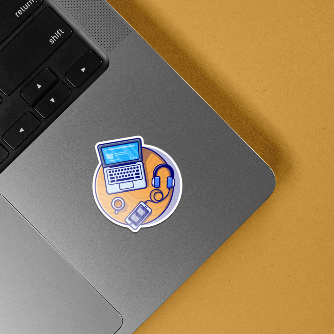 Computer Table Casual Stickers