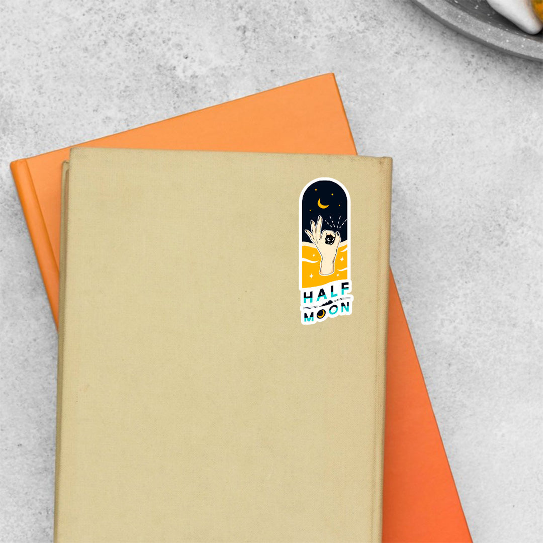 Half Moon Casual Stickers
