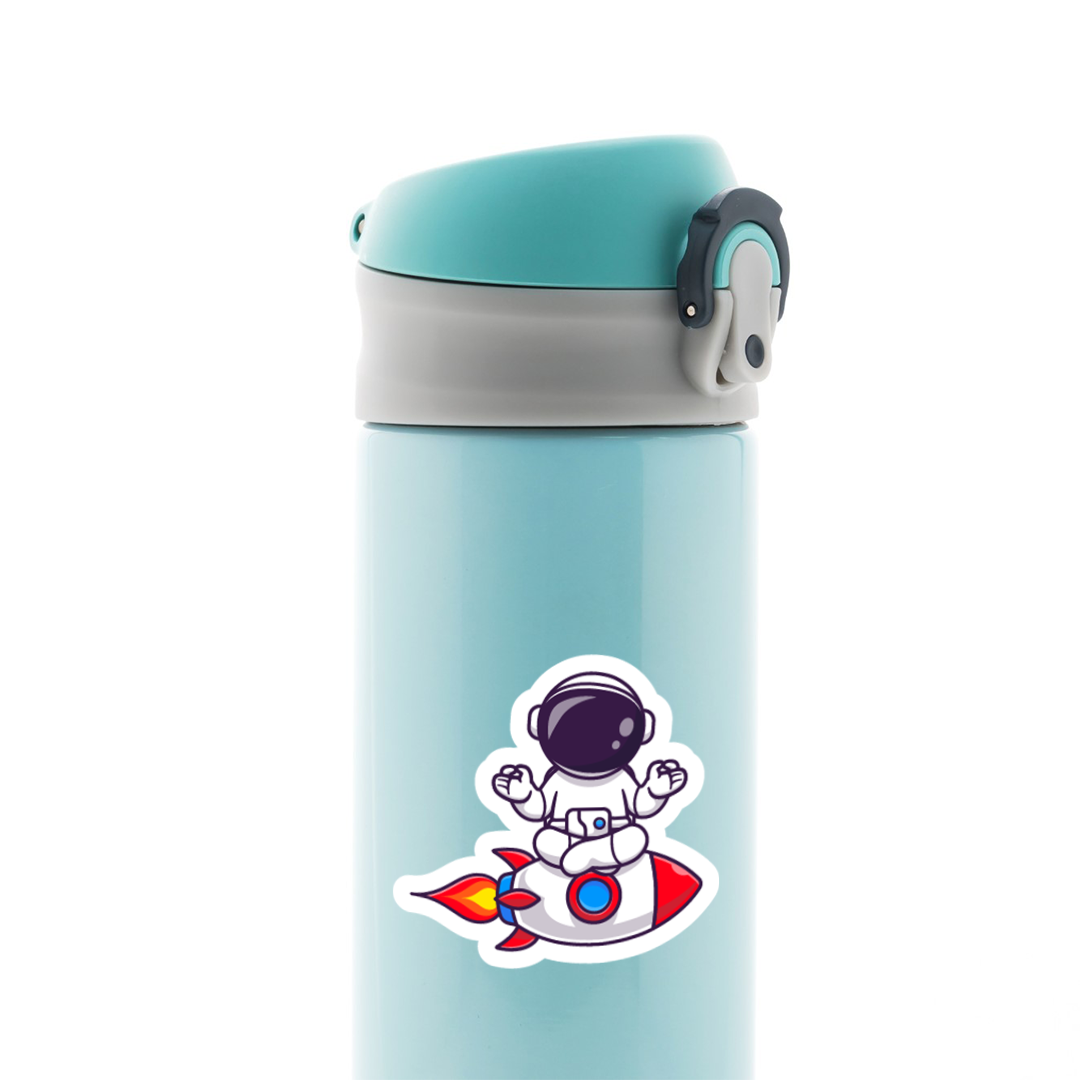 Meditating Astronaut Casual Stickers
