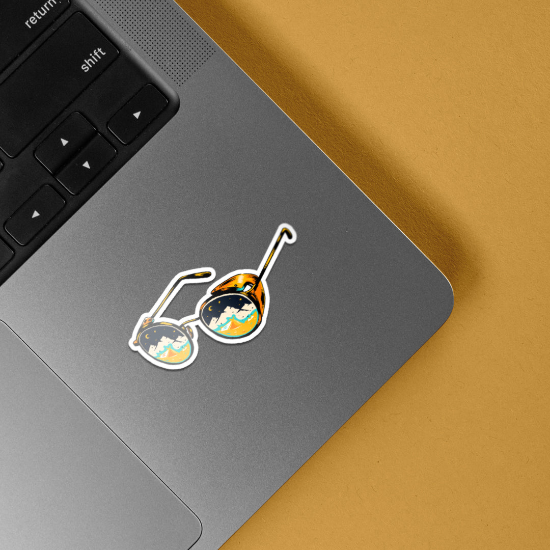Mountain Glass Casual Stickers