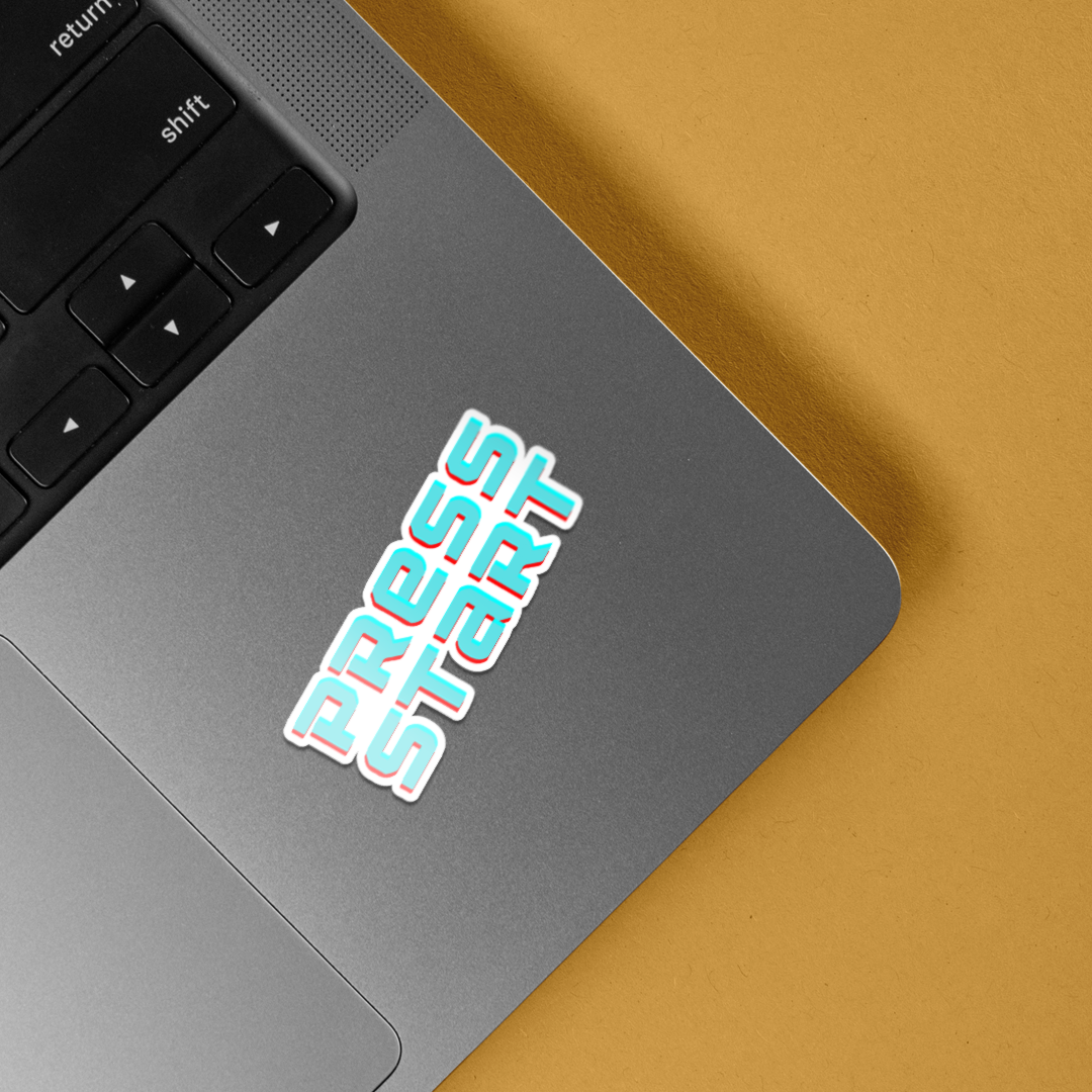 Press Start Casual Stickers