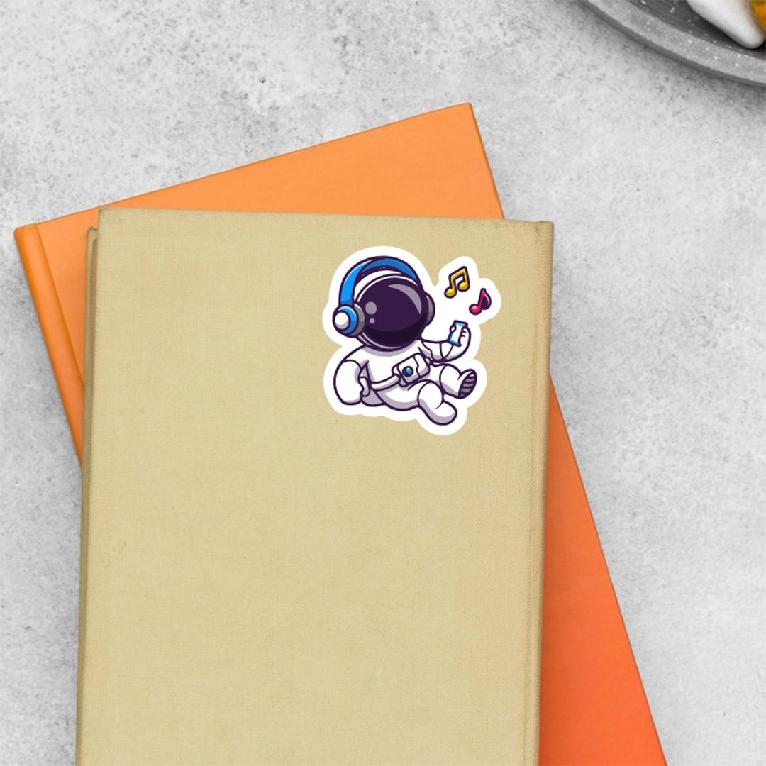 Singing Astronaut Casual Stickers