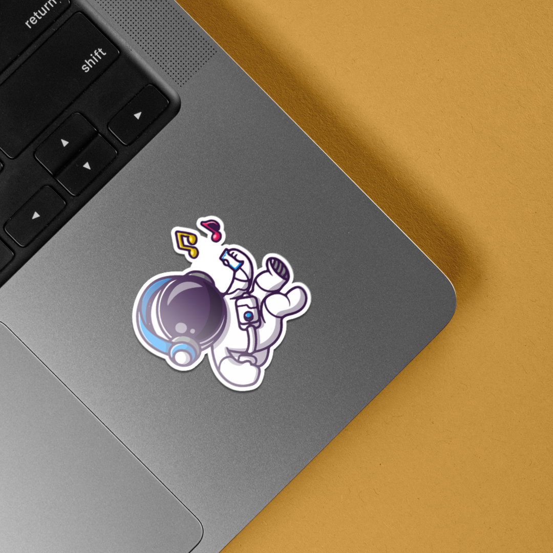 Singing Astronaut Casual Stickers