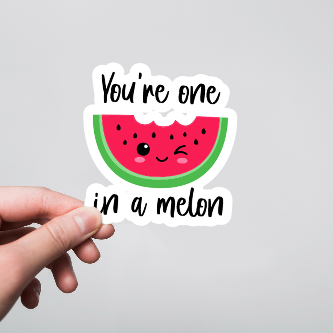Fomo Store Stickers Casual You're One in Melon