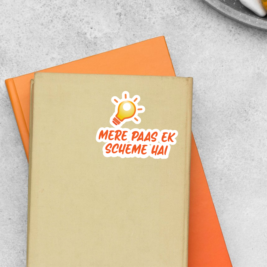 Mere paas ek scheme hai Meme Stickers