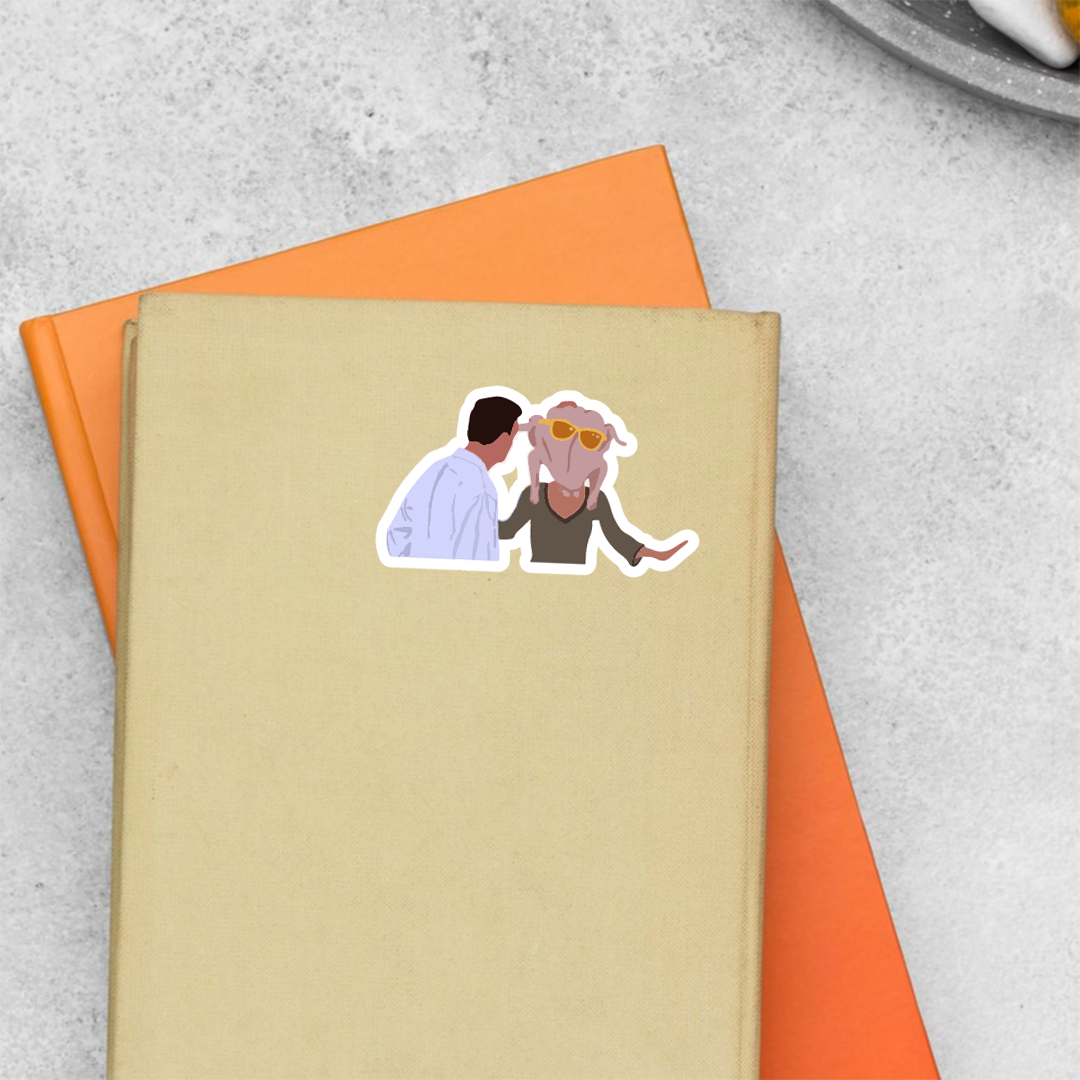 Friends Chandler and Monika Turkey TV Shows Stickers