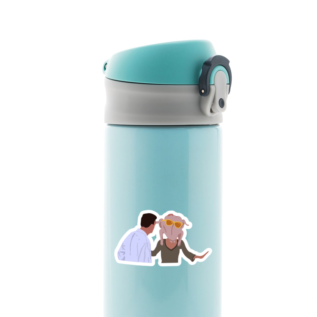 Friends Chandler and Monika Turkey TV Shows Stickers