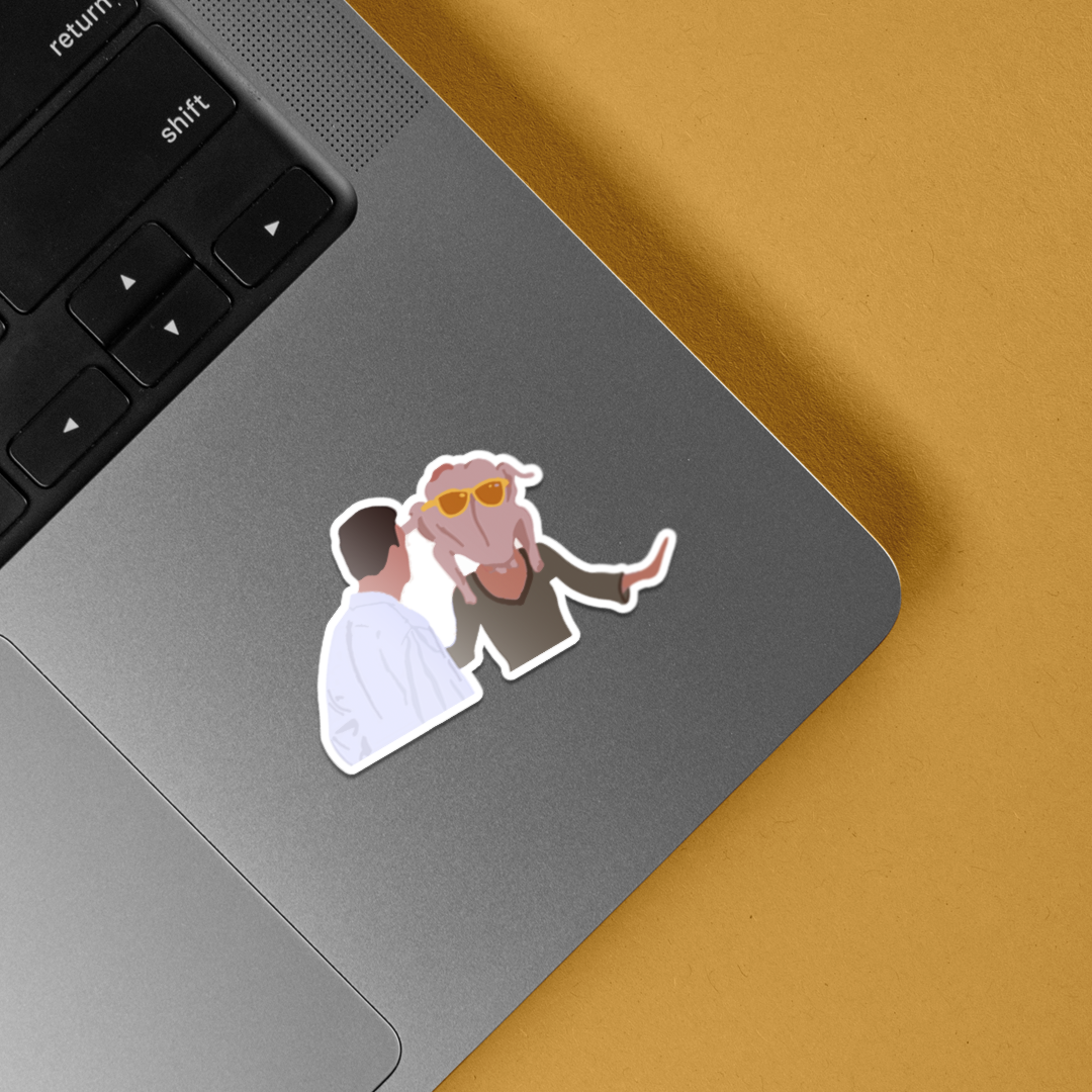 Friends Chandler and Monika Turkey TV Shows Stickers