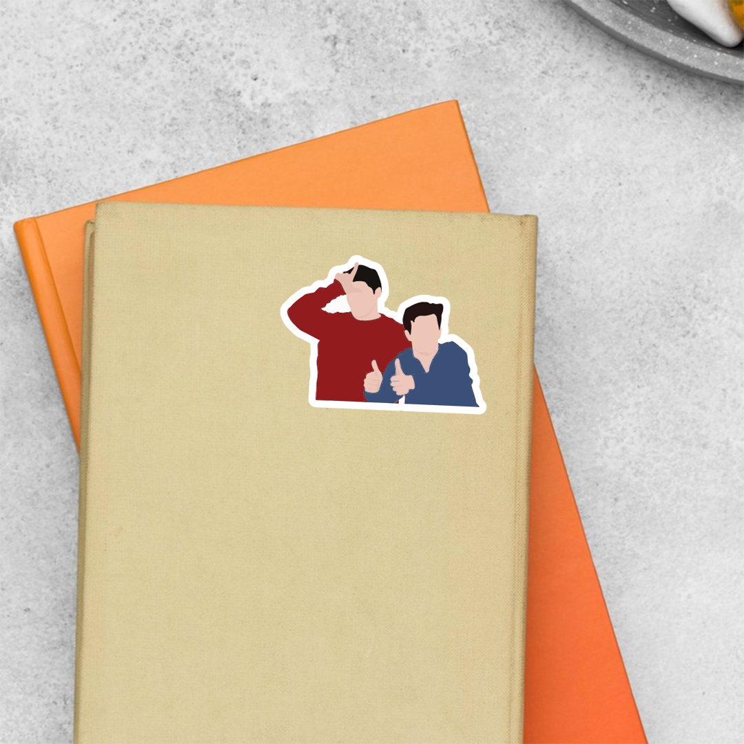 Friends Joey and Chandler TV Shows Stickers