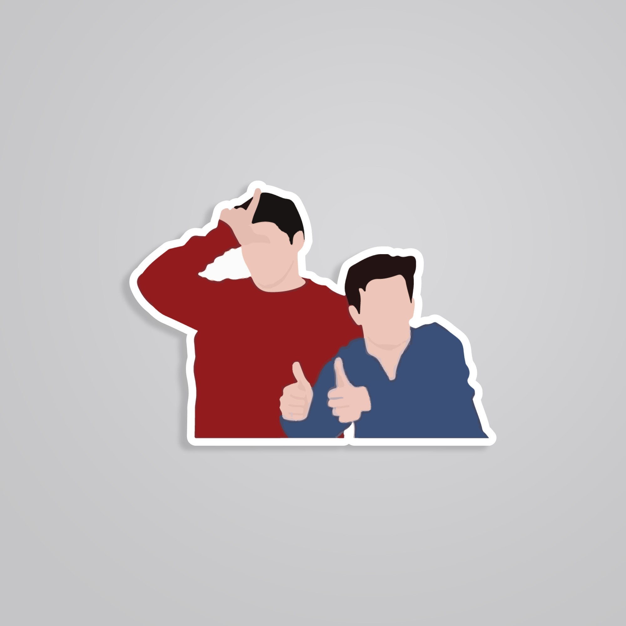 Fomo Store Stickers TV Shows Friends Joey and Chandler