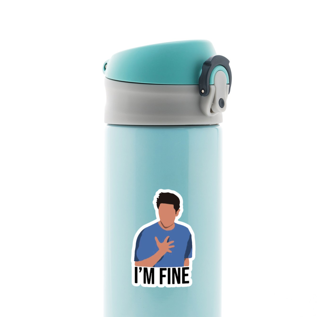 Friends Ross I am Fine TV Shows Stickers