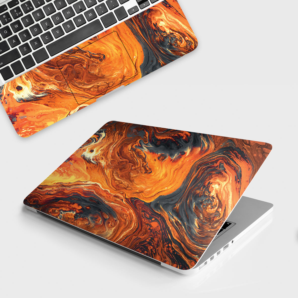 Fomo Store Laptop Skins Abstract Dark Orange