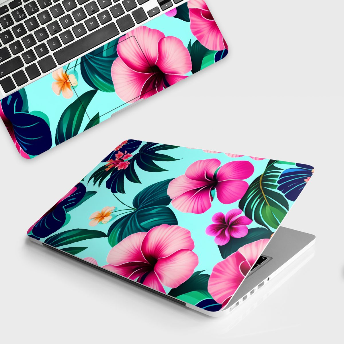Fomo Store Laptop Skins Botanical Hibiscus Flowers