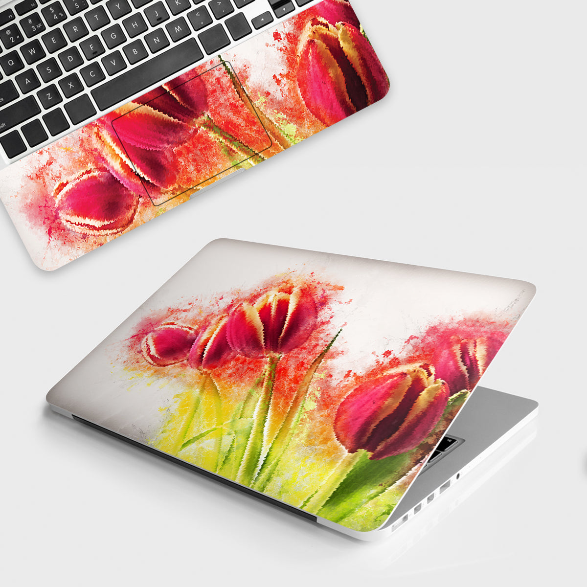 Fomo Store Laptop Skins Botanical Growing Red Rose