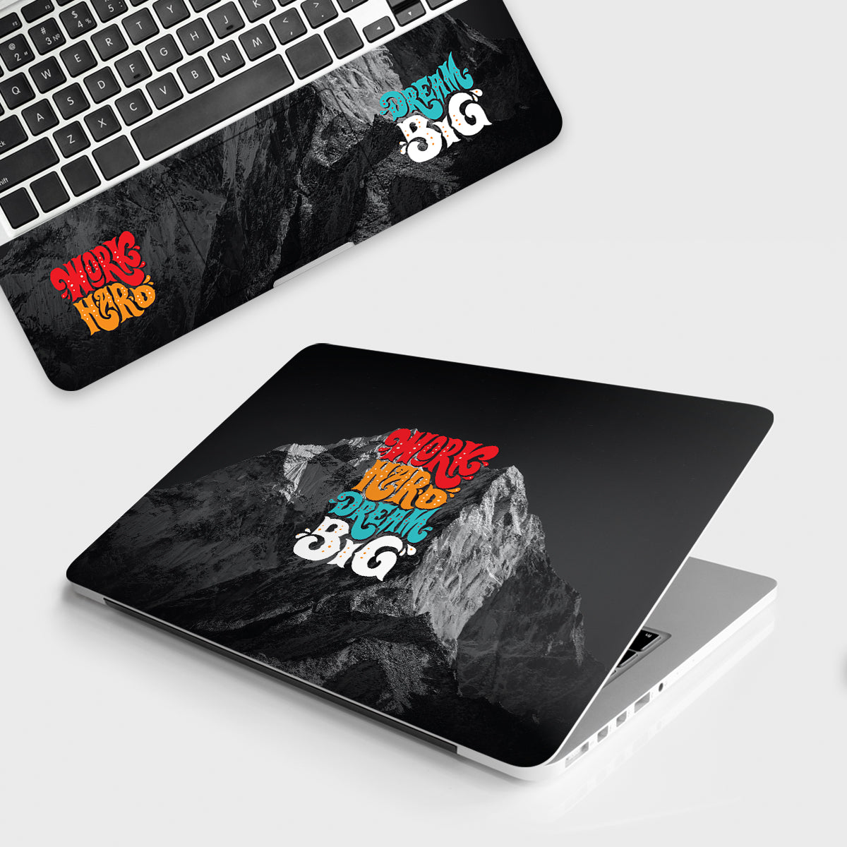 Fomo Store Laptop Skins Quotes Work Hard Dream Big