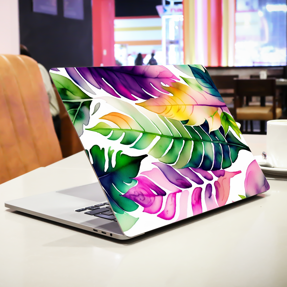 Feather Leaves Florals Botanical Laptop Skin