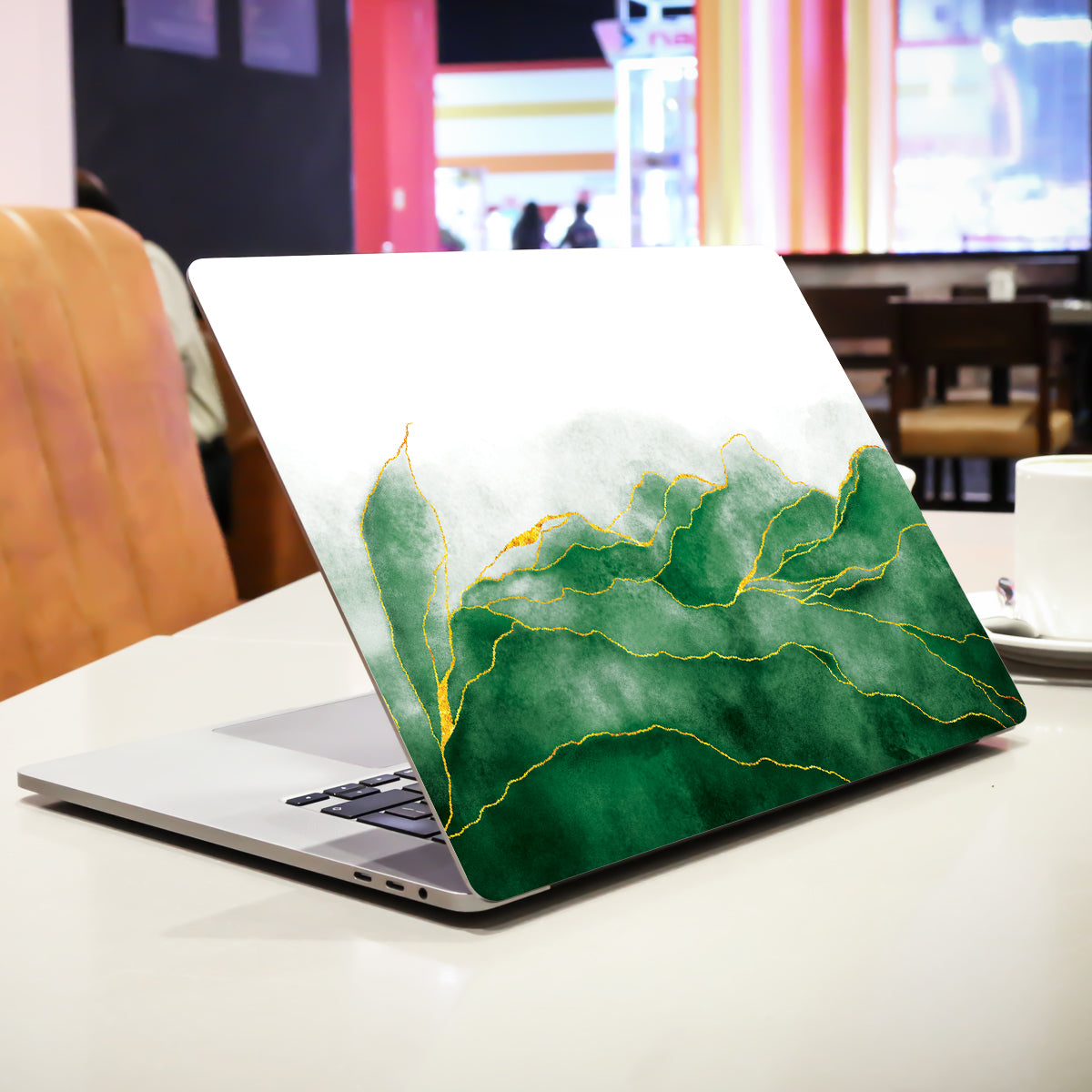 Green Golden Marble Laptop Skin