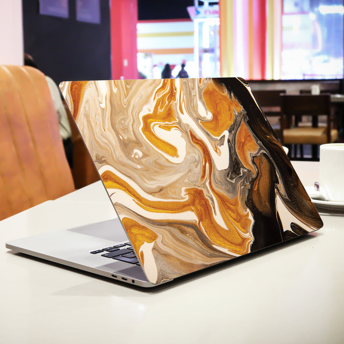 Brown Black Marble Laptop Skin
