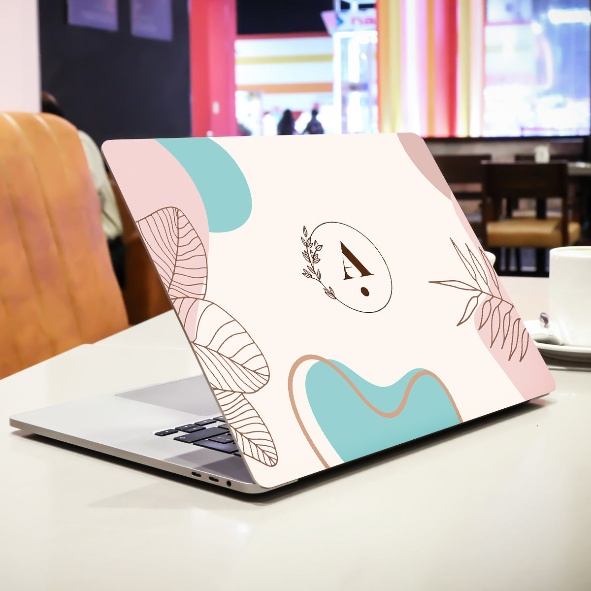 Beautiful Leaves with Letter Botanical Laptop Skin