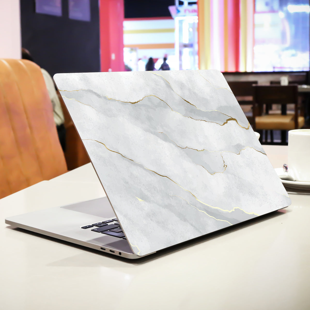 Grey Golden Marble Laptop Skin
