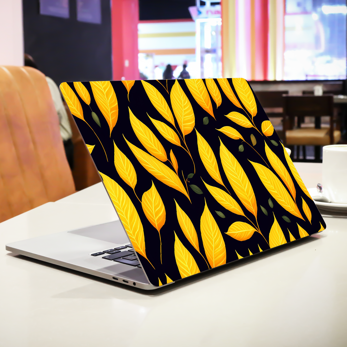 Yellow Leaves Botanical Laptop Skin
