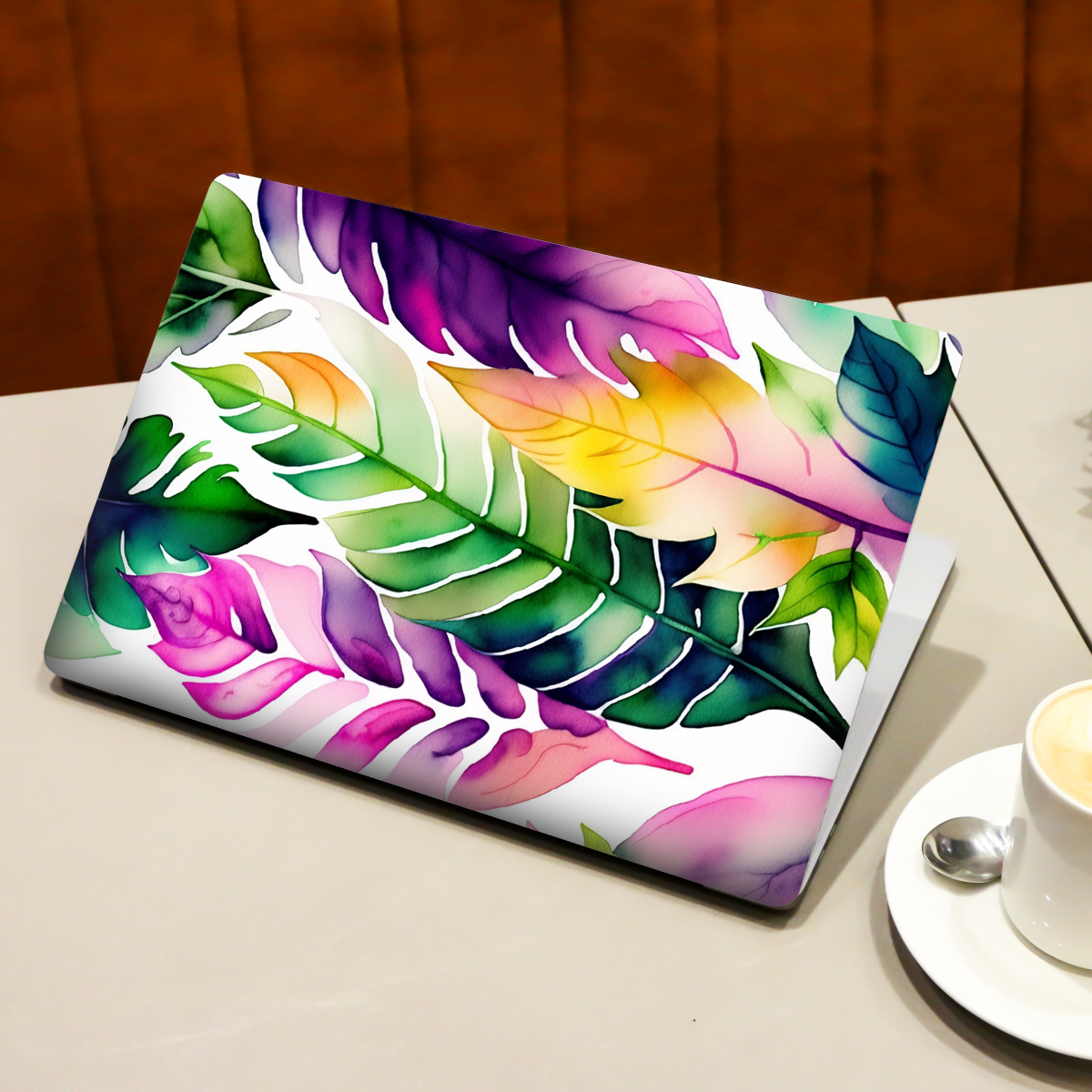 Feather Leaves Florals Botanical Laptop Skin