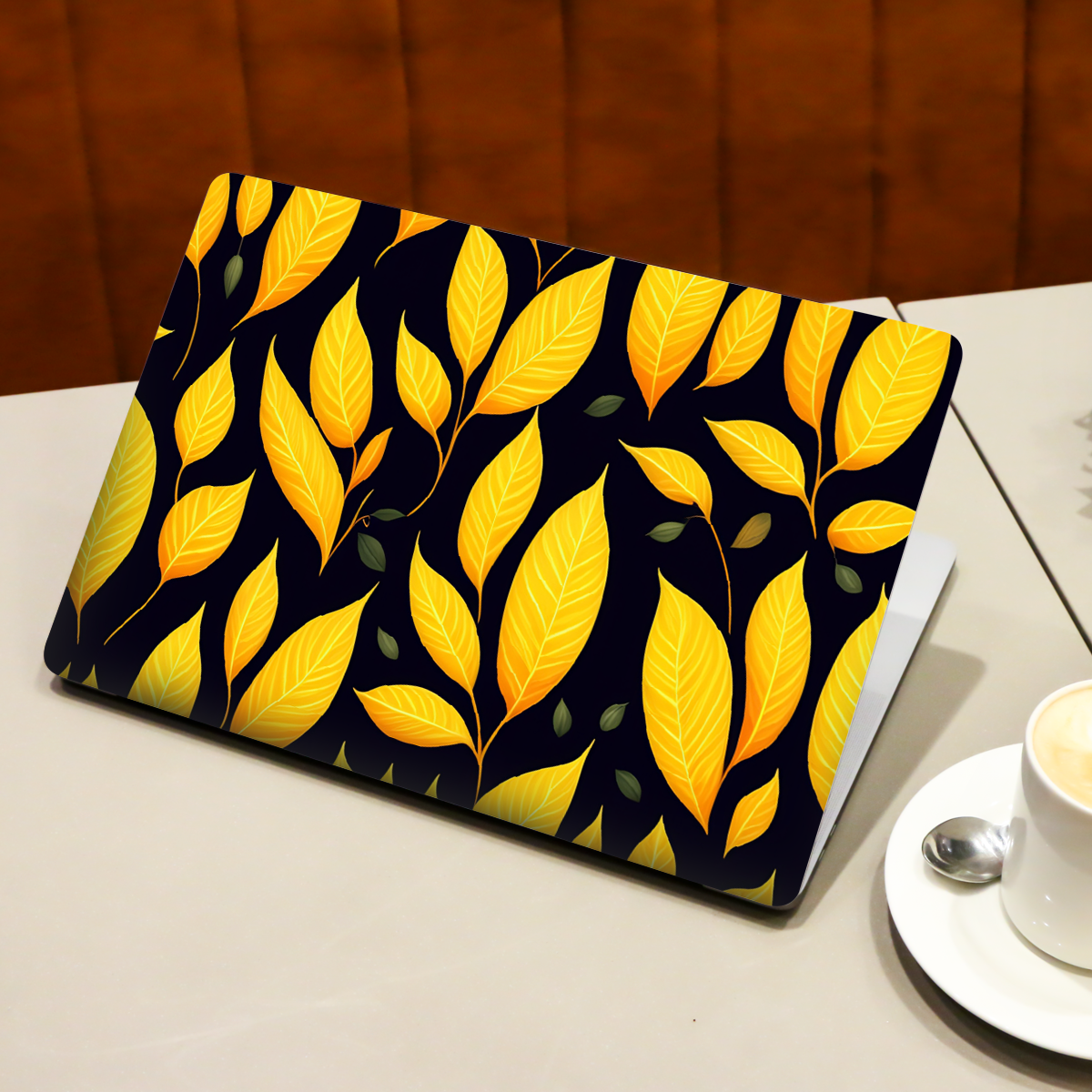 Yellow Leaves Botanical Laptop Skin