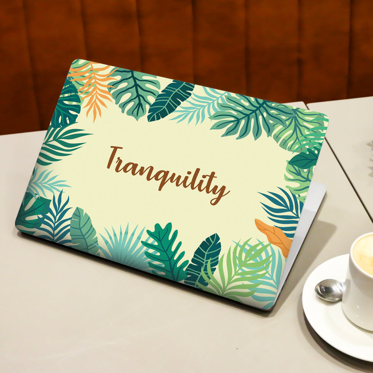 Tranquility Green Leaves Botanical Laptop Skin