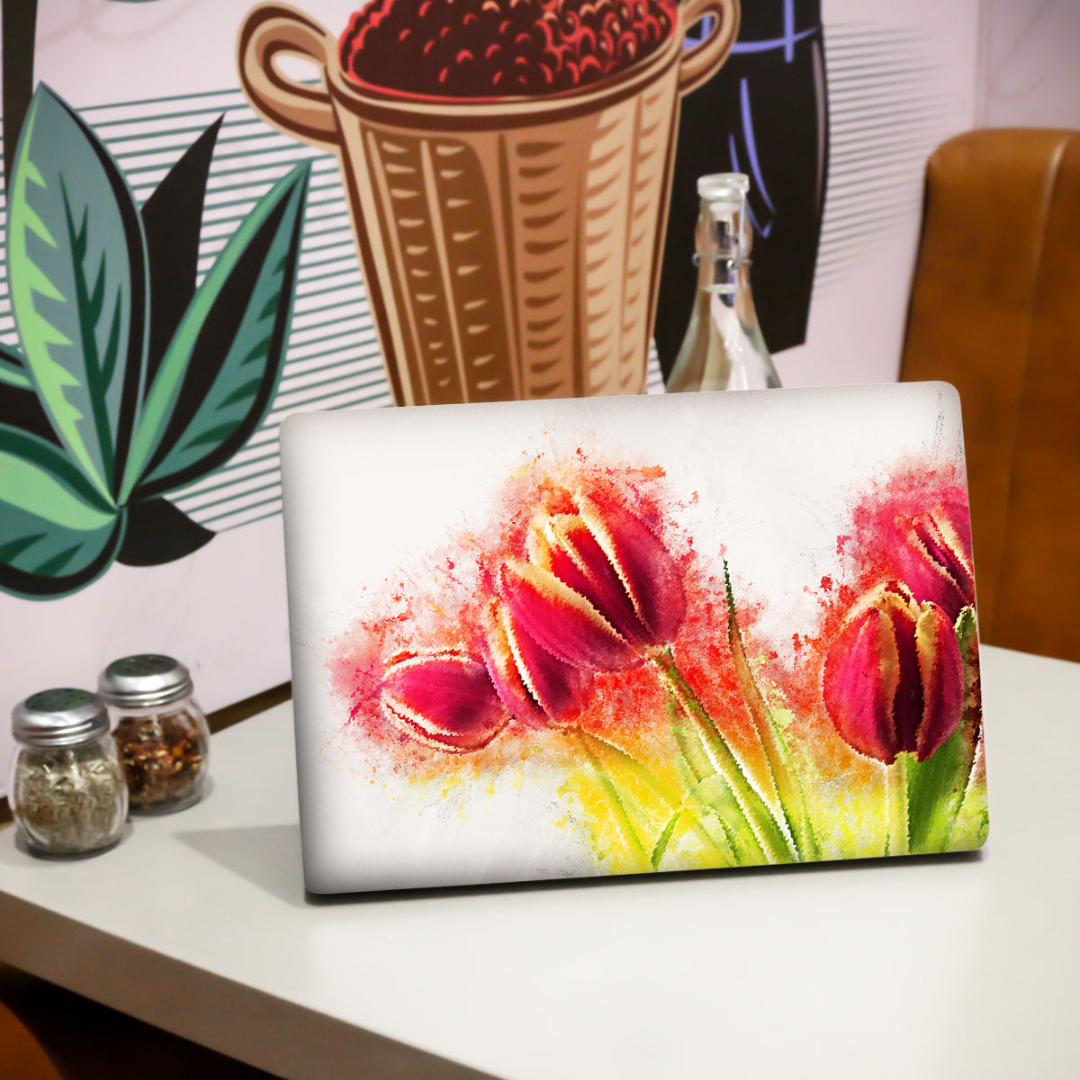 Growing Red Rose Botanical Laptop Skin