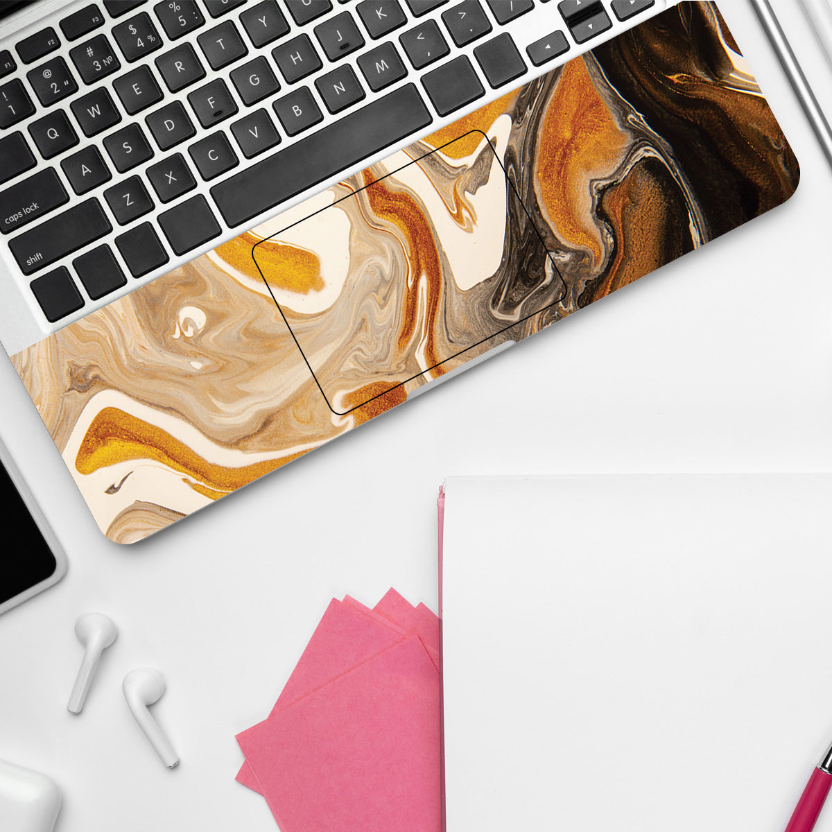 Brown Black Marble Laptop Skin