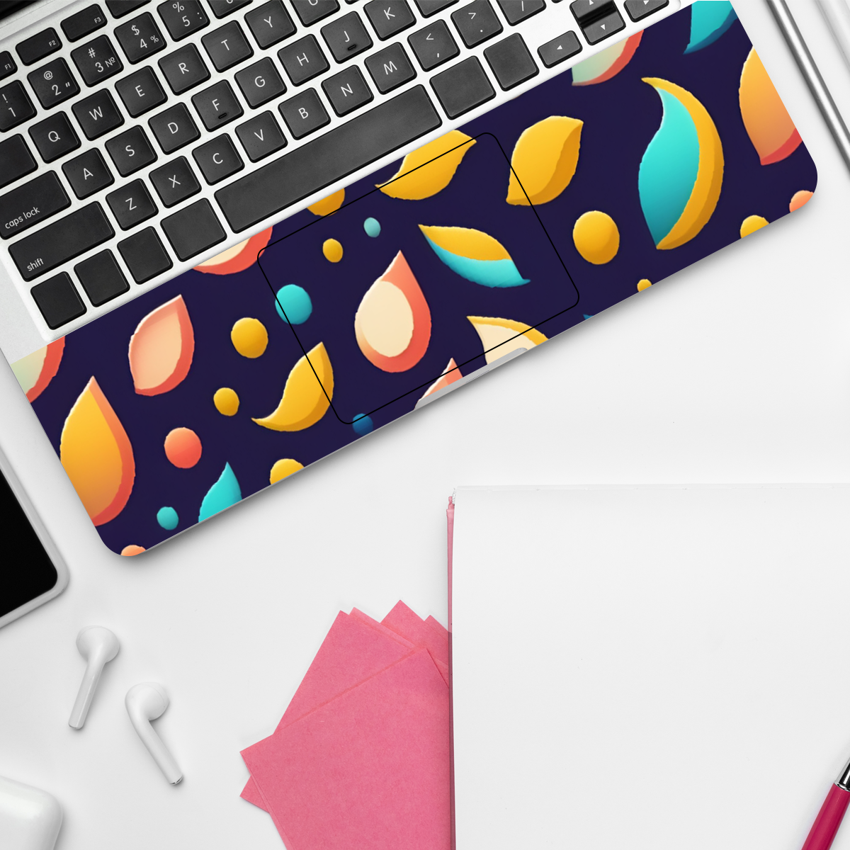 Blue and Yellow Leaves Botanical Laptop Skin