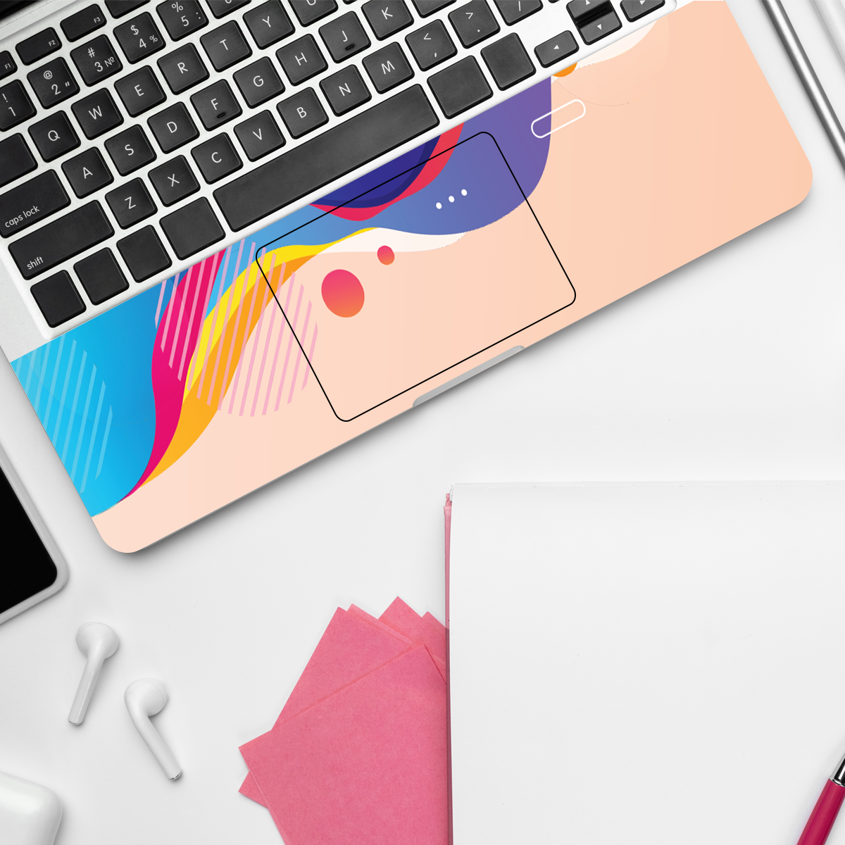 Gradient Waves Abstract Laptop Skin