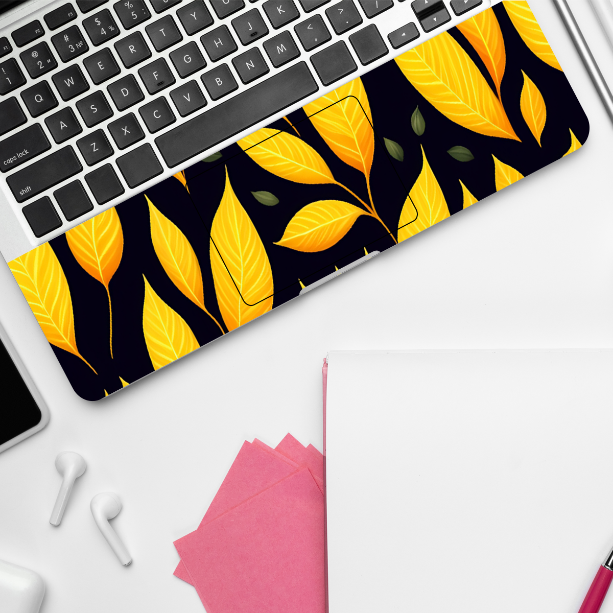 Yellow Leaves Botanical Laptop Skin