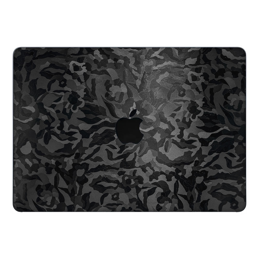 Textured Black Camouflage MacBook Air 13 M4 2025 Laptop Skin