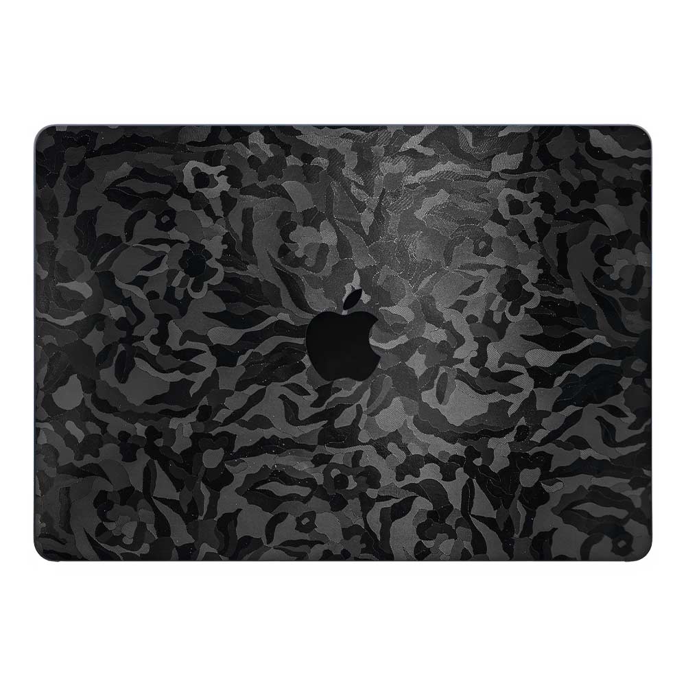 Textured Black Camouflage MacBook Air 13 M2 2022 Laptop Skin