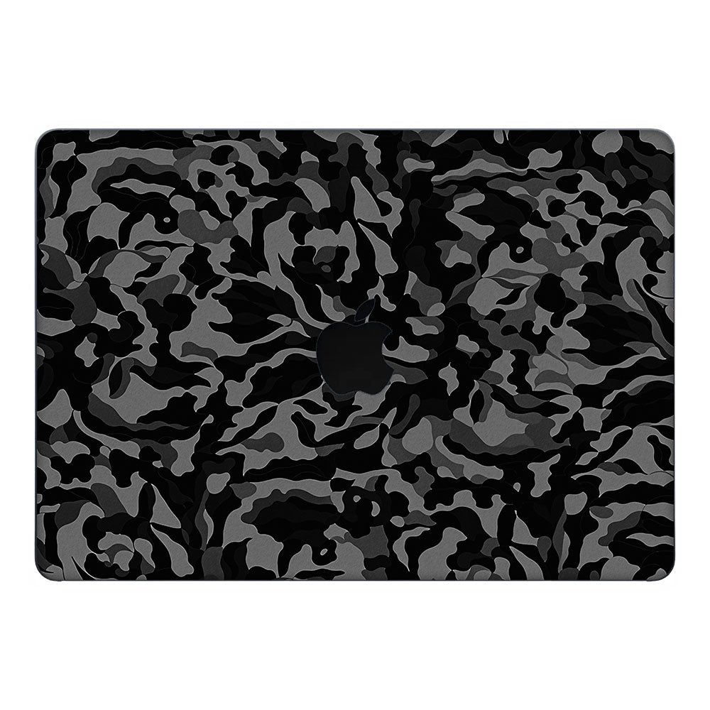 Textured Black Camouflage MacBook Air 13 M4 2025 Laptop Skin