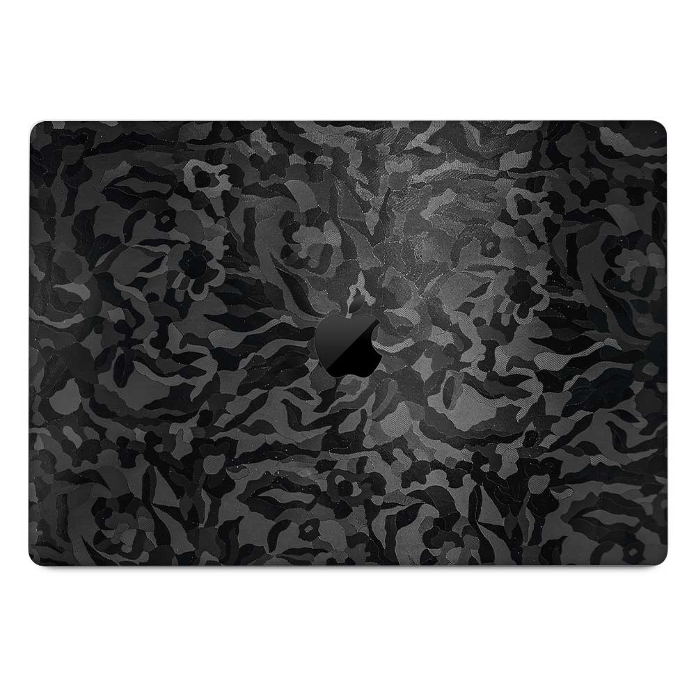 Textured Black Camouflage MacBook Pro 14 M1, M2, M3, M4 2021-2024 Laptop Skin