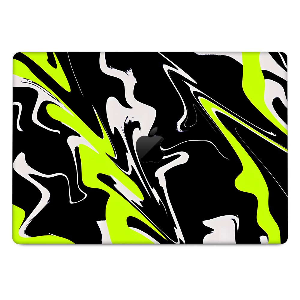 Neon Green and Black Patterns MacBook Pro 16 M1, M2, M3, M4 2021-2024