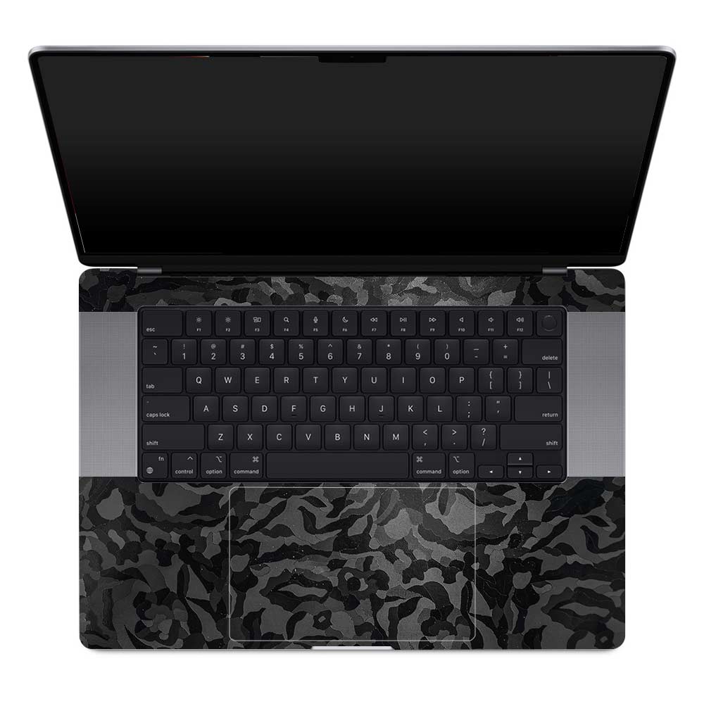Textured Black Camouflage MacBook Pro 16 M1, M2, M3, M4 2021-2024 Laptop Skin
