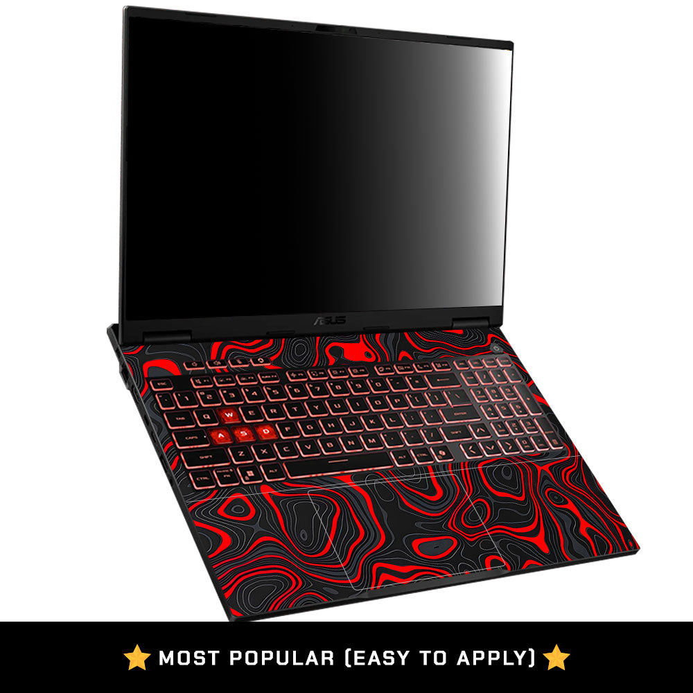Crimson Waves Asus TUF Gaming A16 2025 Laptop Skin