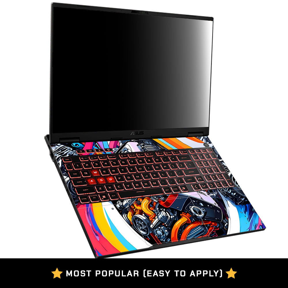 Power in Motion Asus TUF Gaming A16 2025 Laptop Skin