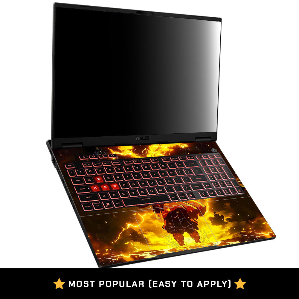 Zenitsu Lightning Strike Asus TUF Gaming A16 2025 Laptop Skin