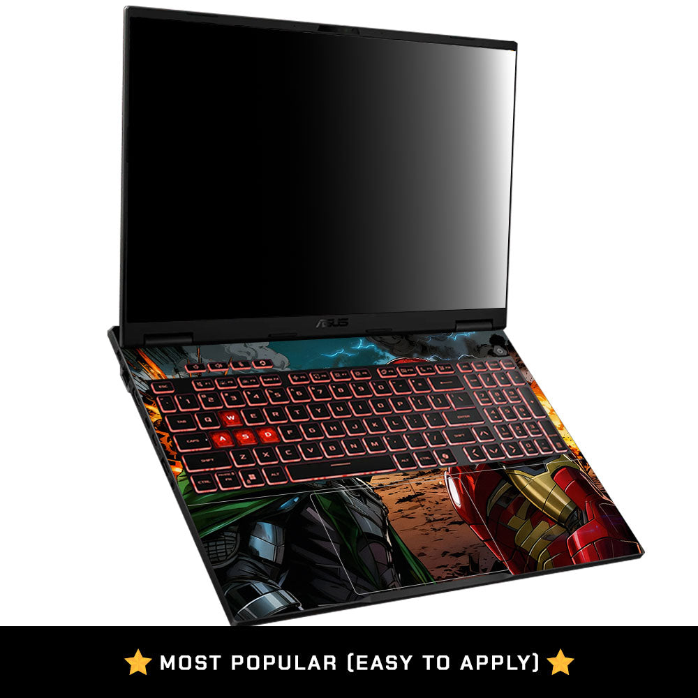 Iron Man vs Doom Asus TUF Gaming A16 2025 Laptop Skin