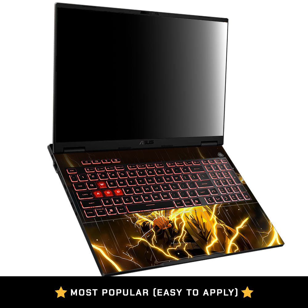 Thunder Soul Lightning Zenitsu Asus TUF Gaming A16 2025 Laptop Skin