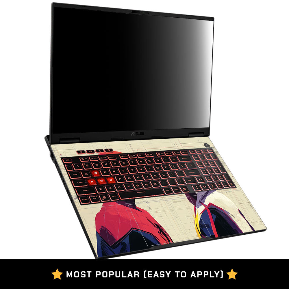 Web Hero Duo Asus TUF Gaming F16 2025 Laptop Skin