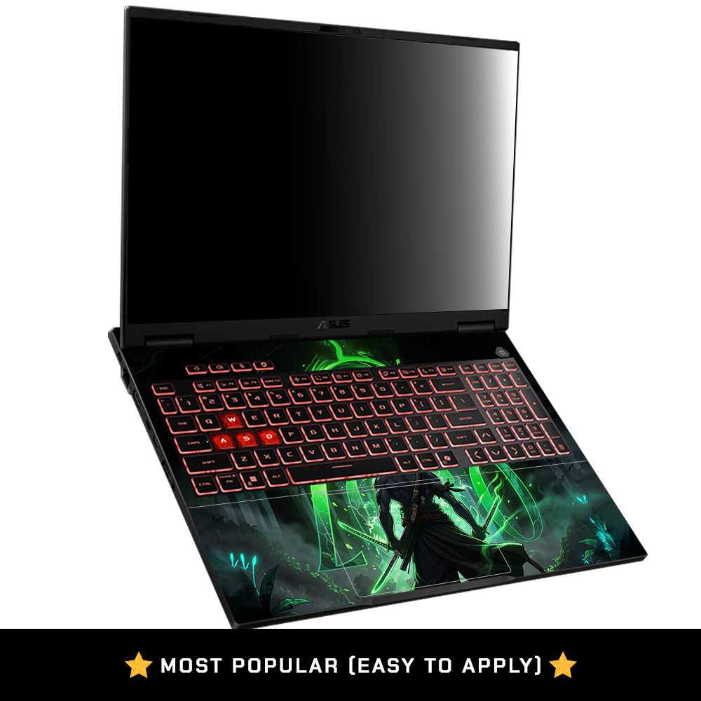 Zoro Green Aura Asus TUF Gaming A16 2025 Laptop Skin