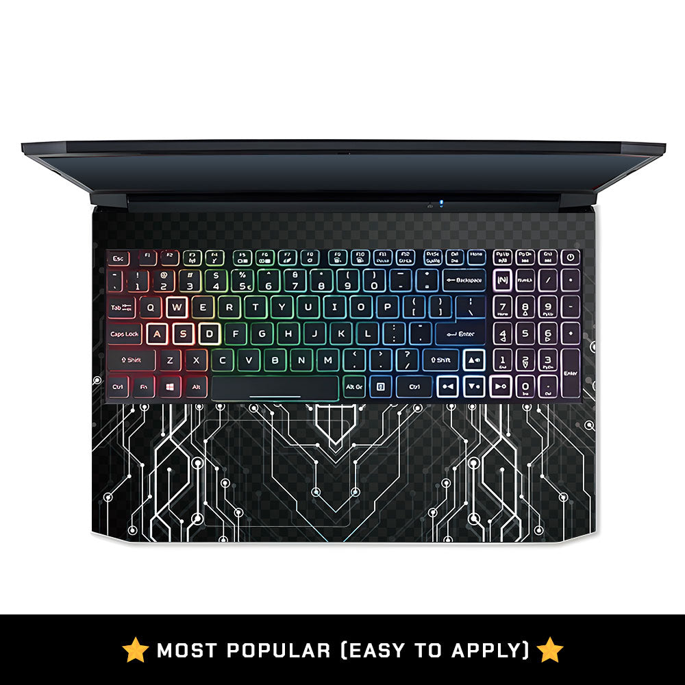 Black Digital Circuit Acer Nitro 5 AN515 44, 56 Laptop Skin